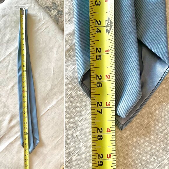 Blue Mens Necktie 3.5" Standard Width Tie - Picture 2 of 5